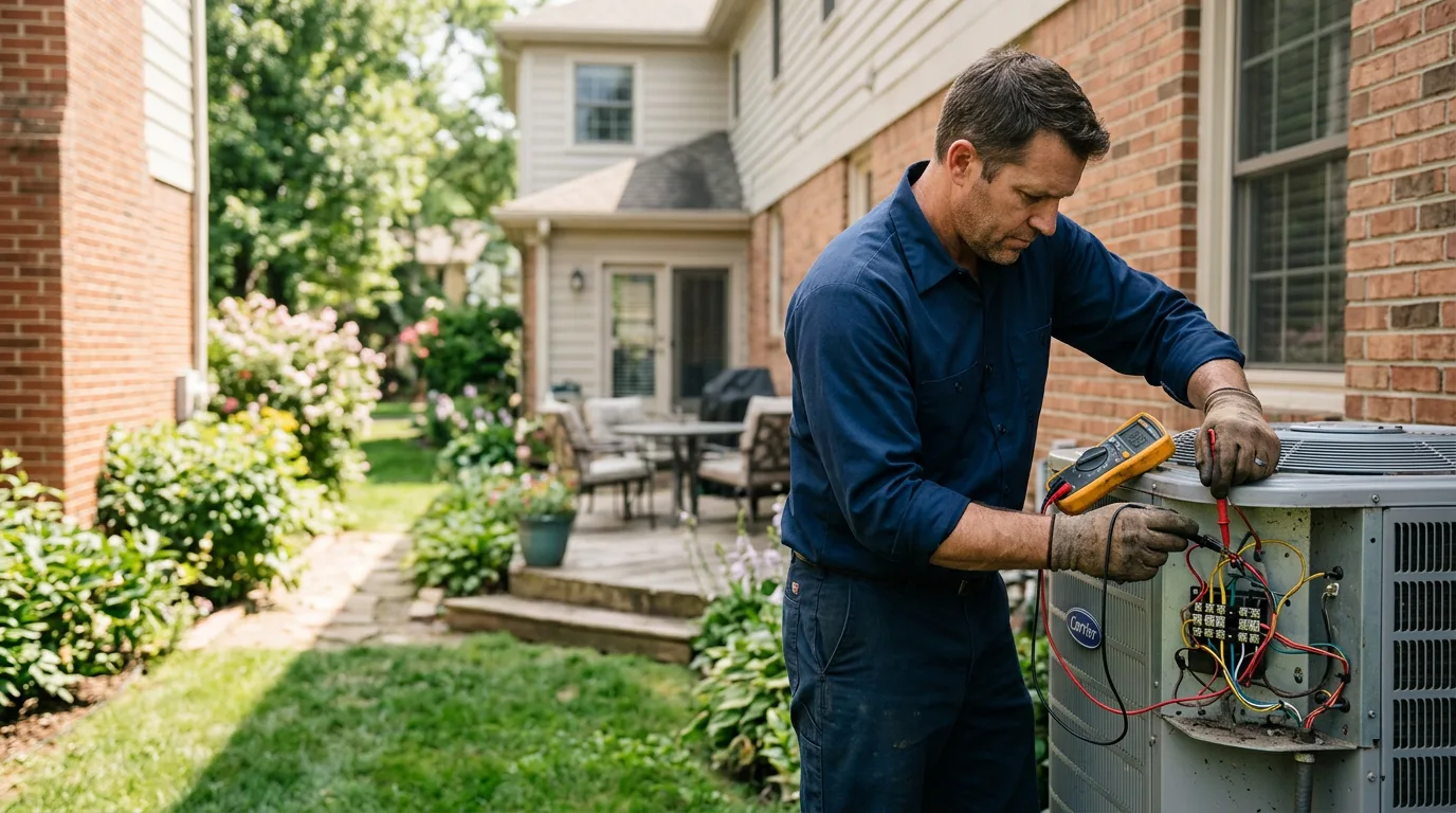 HVAC technician working near Halls, TN